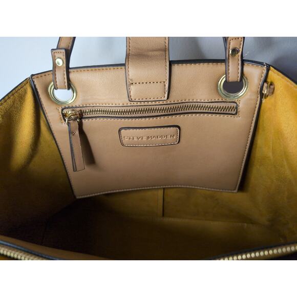 Steve Madden quilted camel tan fall shoulder bag - Picture 9 of 10